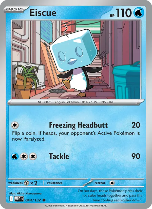 Eiscue Common Pokemon card #044 from Mega Evolution