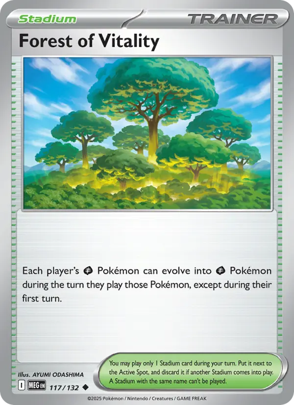 Forest of Vitality Uncommon Pokemon card #117 from Mega Evolution