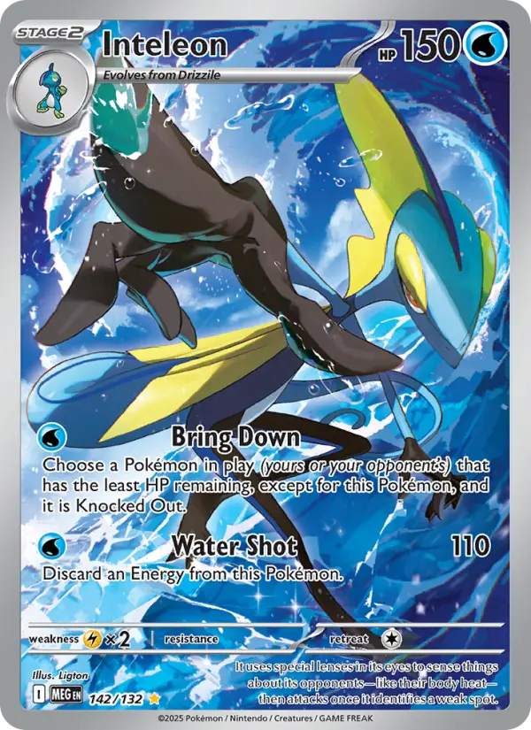 Inteleon Illustration rare Pokemon card #142 from Mega Evolution