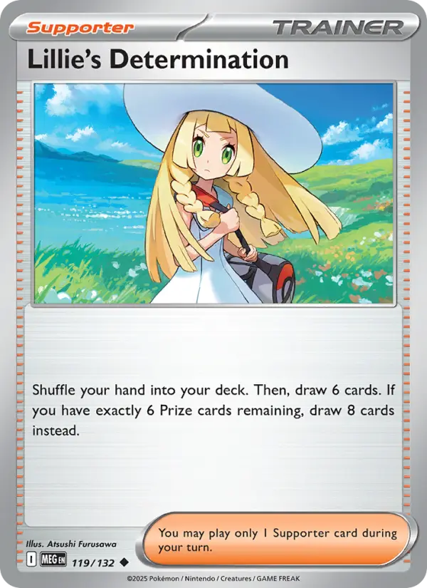 Lillie's Determination Uncommon Pokemon card #119 from Mega Evolution