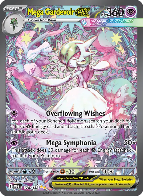 Mega Gardevoir ex Special illustration rare Pokemon card #178 from Mega Evolution