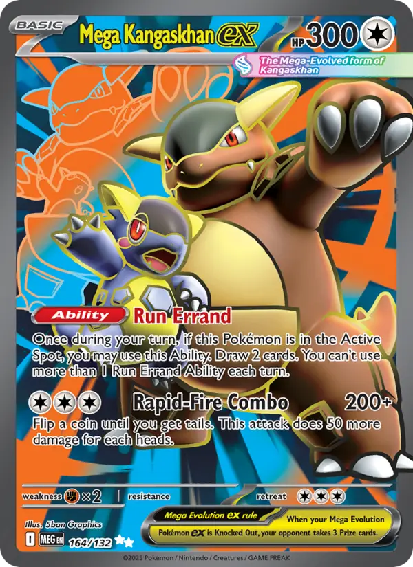 Mega Kangaskhan ex Ultra Rare Pokemon card #164 from Mega Evolution