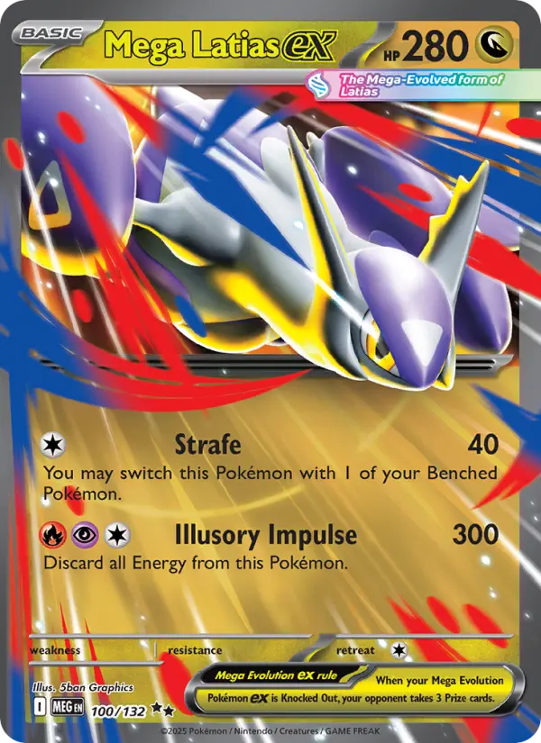 Mega Latias ex Double rare Pokemon card #100 from Mega Evolution