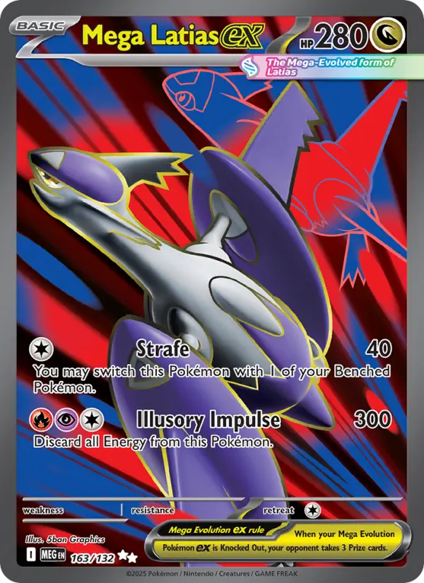 Mega Latias ex Ultra Rare Pokemon card #163 from Mega Evolution
