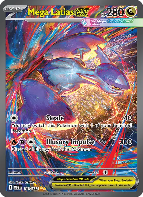 Mega Latias ex Special illustration rare Pokemon card #181 from Mega Evolution