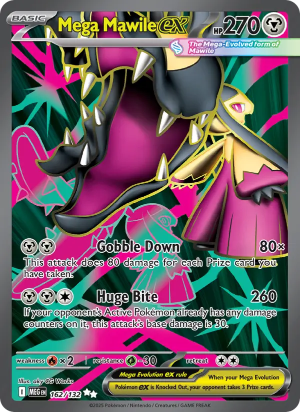 Mega Mawile ex Ultra Rare Pokemon card #162 from Mega Evolution