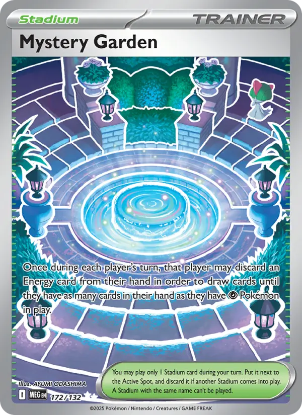 Mystery Garden Ultra Rare Pokemon card #172 from Mega Evolution