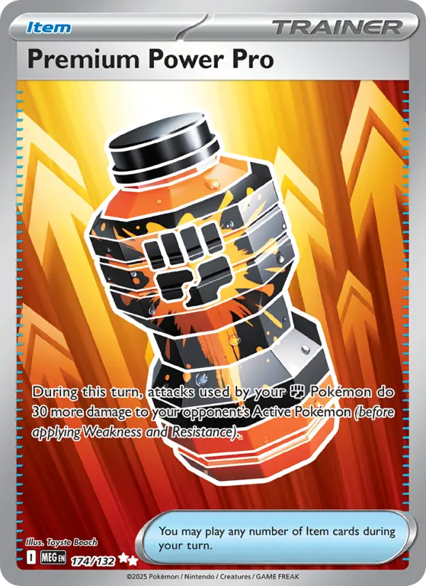 Premium Power Pro Ultra Rare Pokemon card #174 from Mega Evolution