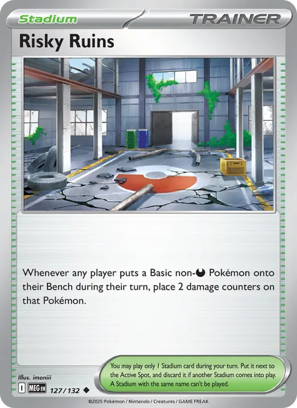Risky Ruins Uncommon Pokemon card #127 from Mega Evolution