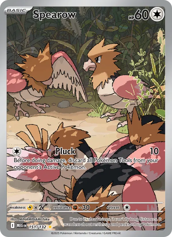 Spearow Illustration rare Pokemon card #151 from Mega Evolution