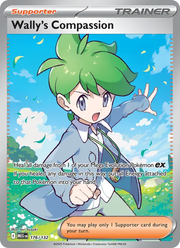 Wally's Compassion Ultra Rare Pokemon card #176 from Mega Evolution
