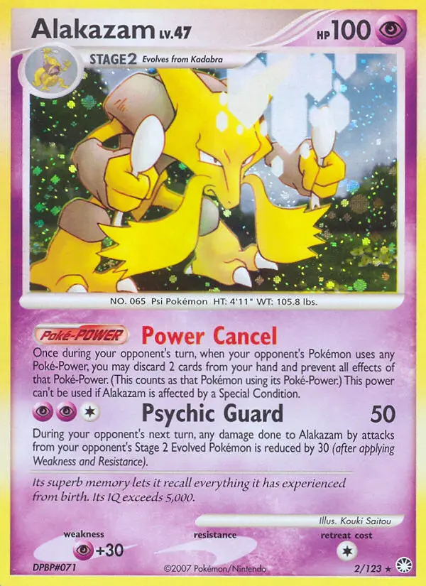 Alakazam Rare Holo Pokemon card #2 from Mysterious Treasures
