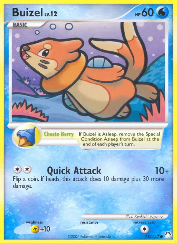 Buizel Common Pokemon card #75 from Mysterious Treasures