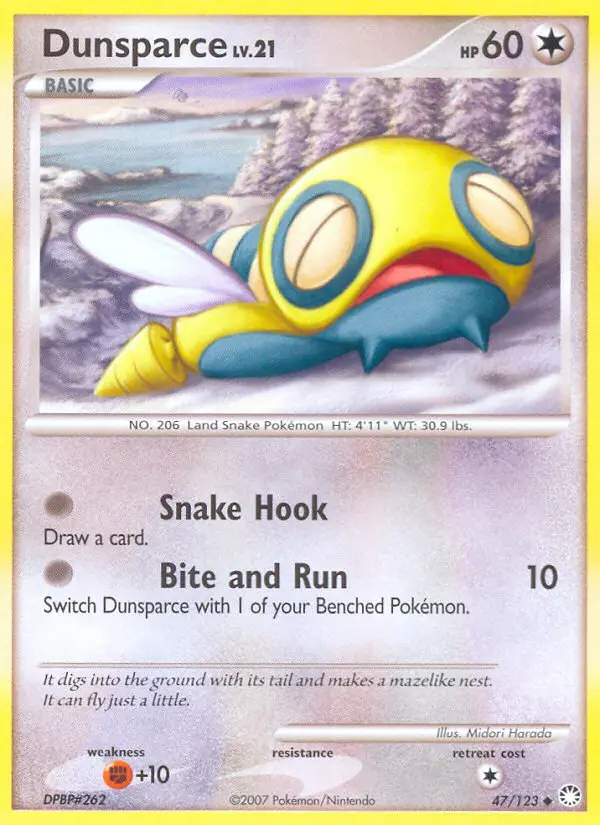 Dunsparce Uncommon Pokemon card #47 from Mysterious Treasures