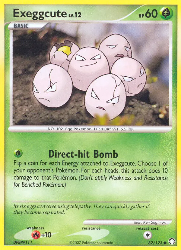 Exeggcute Common Pokemon card #82 from Mysterious Treasures