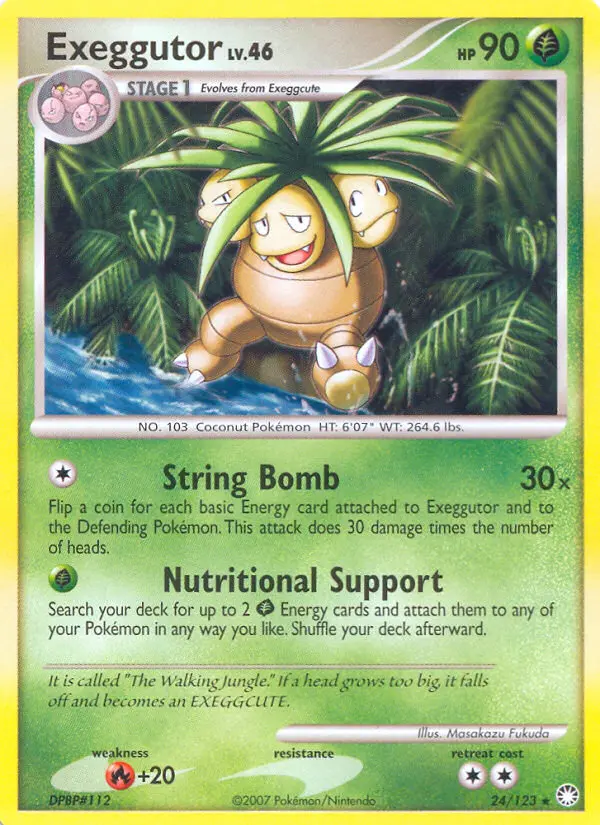 Exeggutor Rare Pokemon card #24 from Mysterious Treasures