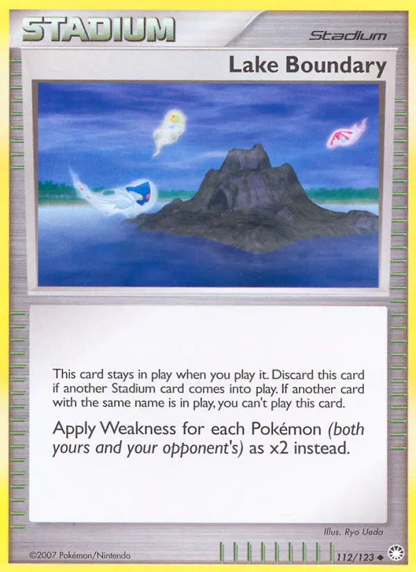 Lake Boundary Uncommon Pokemon card #112 from Mysterious Treasures