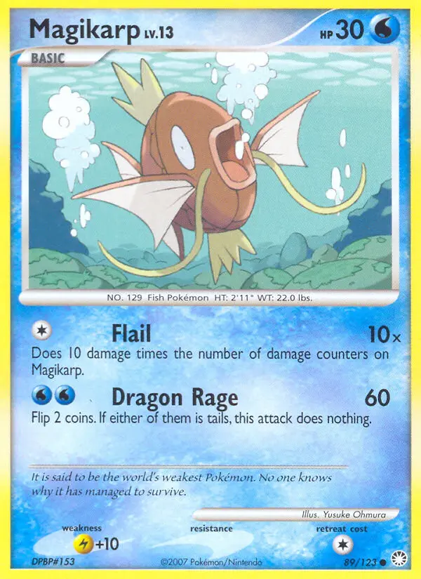 Magikarp Common Pokemon card #89 from Mysterious Treasures