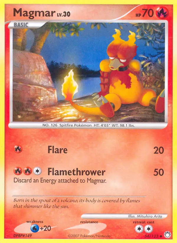 Magmar Uncommon Pokemon card #54 from Mysterious Treasures