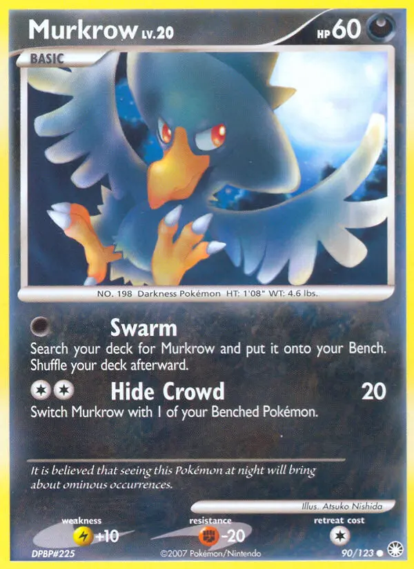 Murkrow Common Pokemon card #90 from Mysterious Treasures