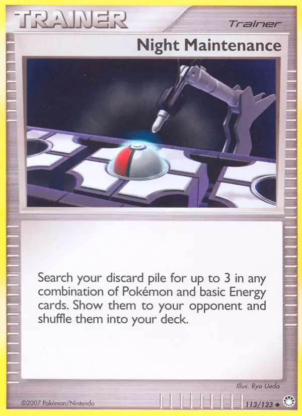 Night Maintenance Uncommon Pokemon card #113 from Mysterious Treasures