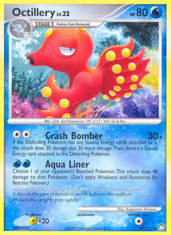 Octillery Uncommon Pokemon card #57 from Mysterious Treasures
