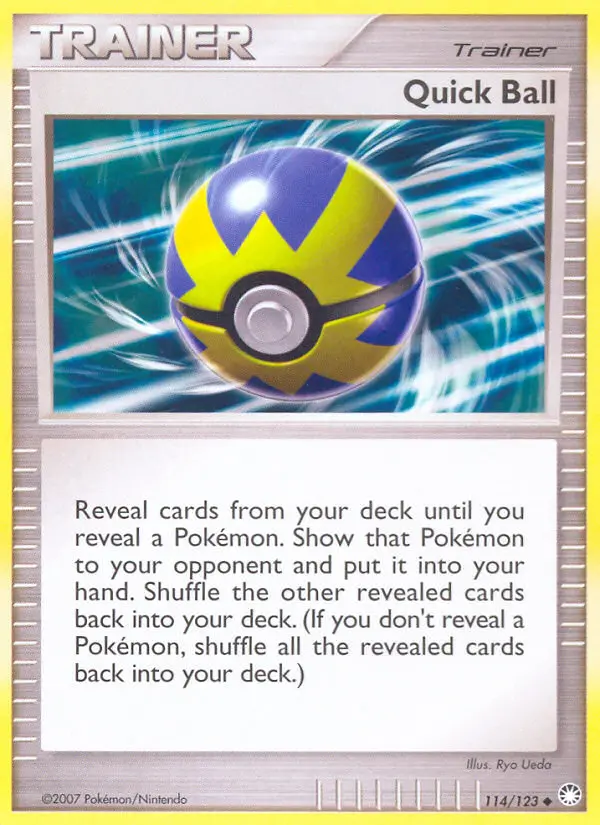 Quick Ball Uncommon Pokemon card #114 from Mysterious Treasures