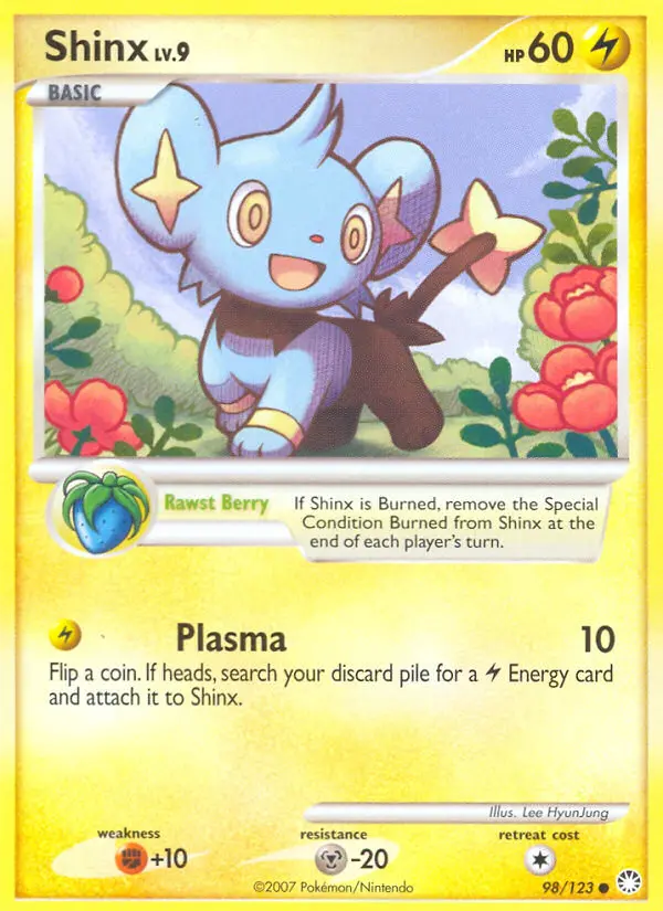 Shinx Common Pokemon card #98 from Mysterious Treasures