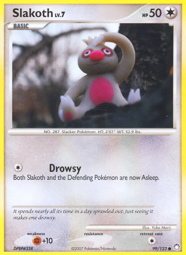 Slakoth Common Pokemon card #99 from Mysterious Treasures