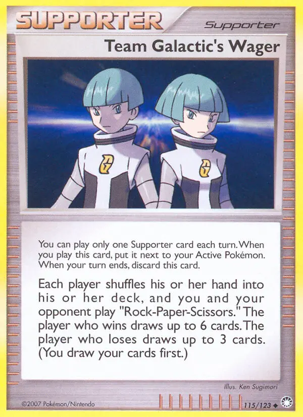 Team Galactic's Wager Uncommon Pokemon card #115 from Mysterious Treasures