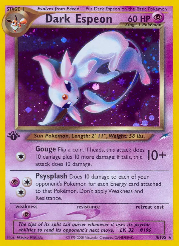 Dark Espeon Rare Pokemon card #4 from Neo Destiny