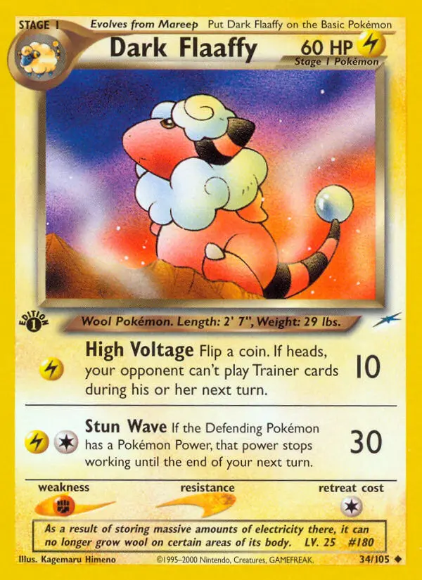 Dark Flaaffy Uncommon Pokemon card #34 from Neo Destiny
