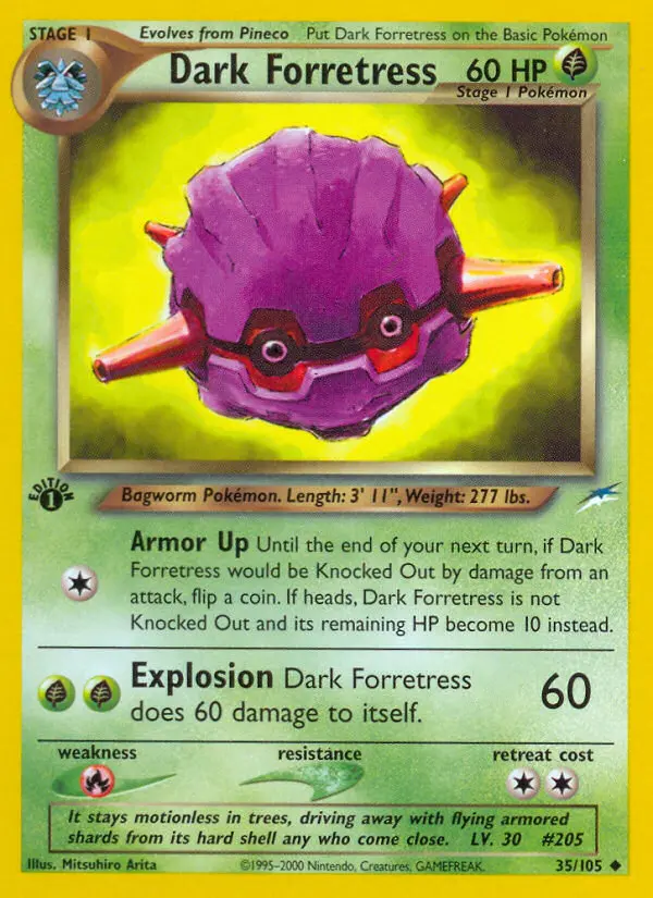 Dark Forretress Uncommon Pokemon card #35 from Neo Destiny