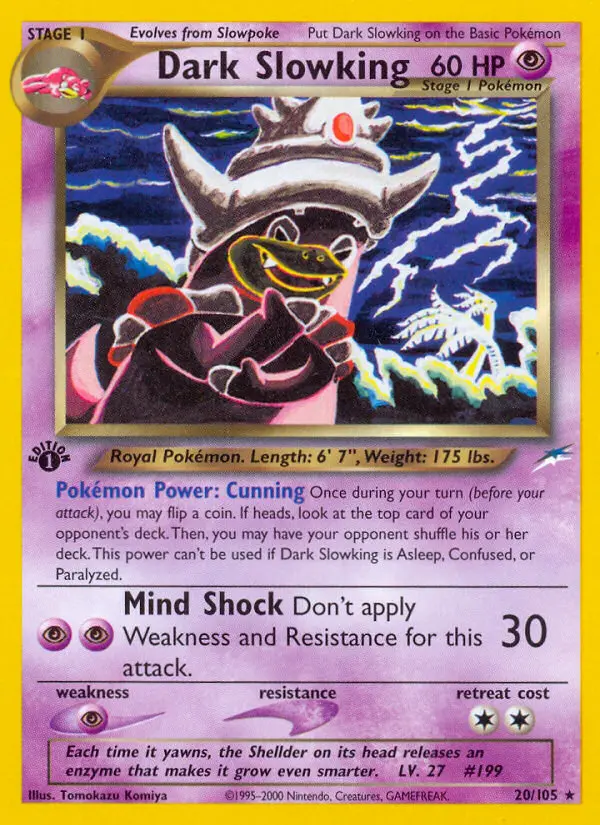Dark Slowking Rare Pokemon card #20 from Neo Destiny