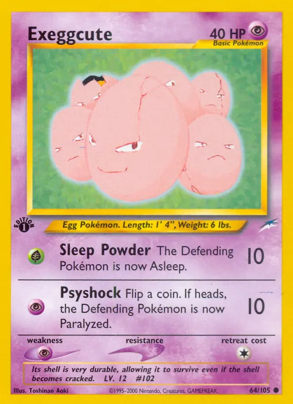 Exeggcute Common Pokemon card #64 from Neo Destiny