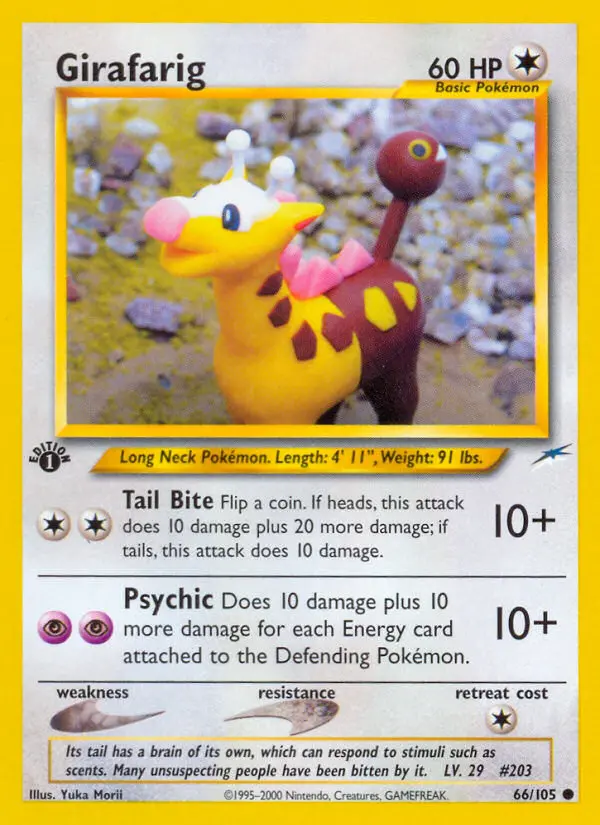 Girafarig Common Pokemon card #66 from Neo Destiny