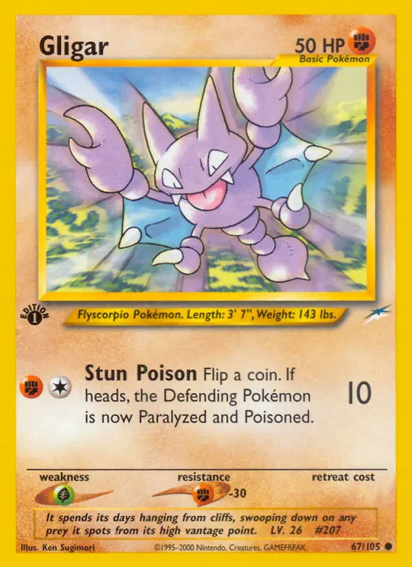 Gligar Common Pokemon card #67 from Neo Destiny
