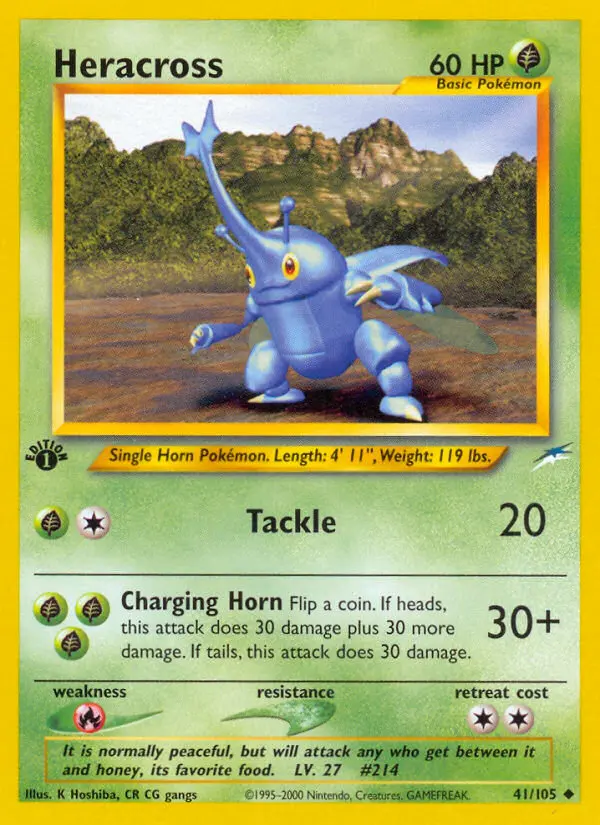 Heracross Uncommon Pokemon card #41 from Neo Destiny