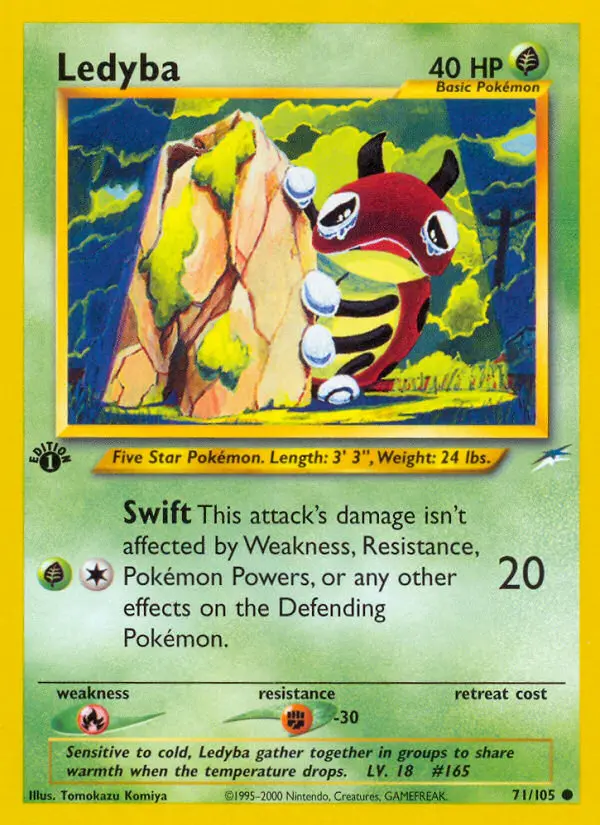 Ledyba Common Pokemon card #71 from Neo Destiny