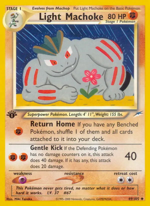 Light Machoke Uncommon Pokemon card #49 from Neo Destiny