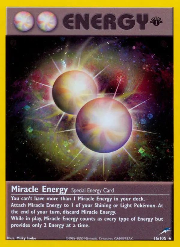 Miracle Energy Rare Pokemon card #16 from Neo Destiny