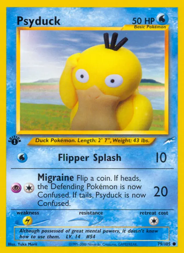 Psyduck Common Pokemon card #79 from Neo Destiny
