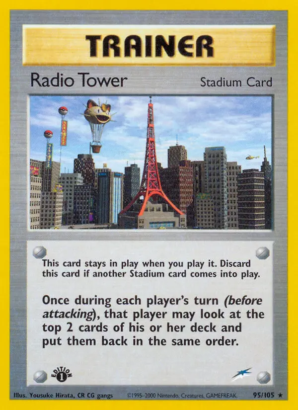Radio Tower Rare Pokemon card #95 from Neo Destiny