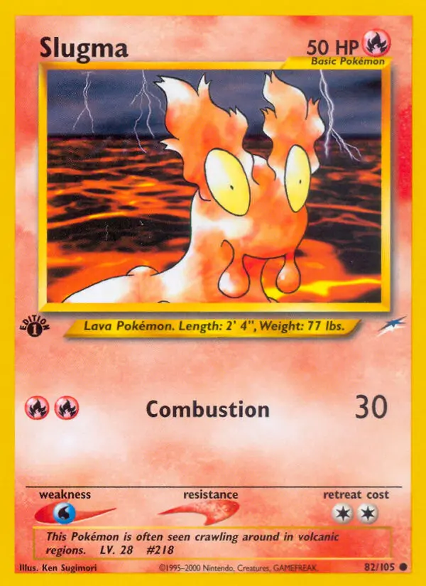 Slugma Common Pokemon card #82 from Neo Destiny