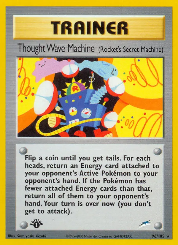Thought Wave Machine (Rocket's Secret Machine) Rare Pokemon card #96 from Neo Destiny