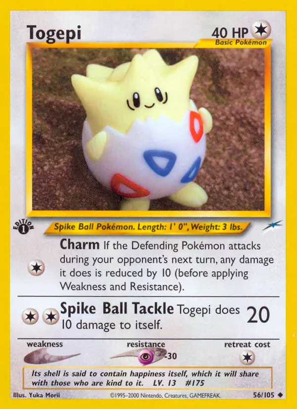 Togepi Uncommon Pokemon card #56 from Neo Destiny