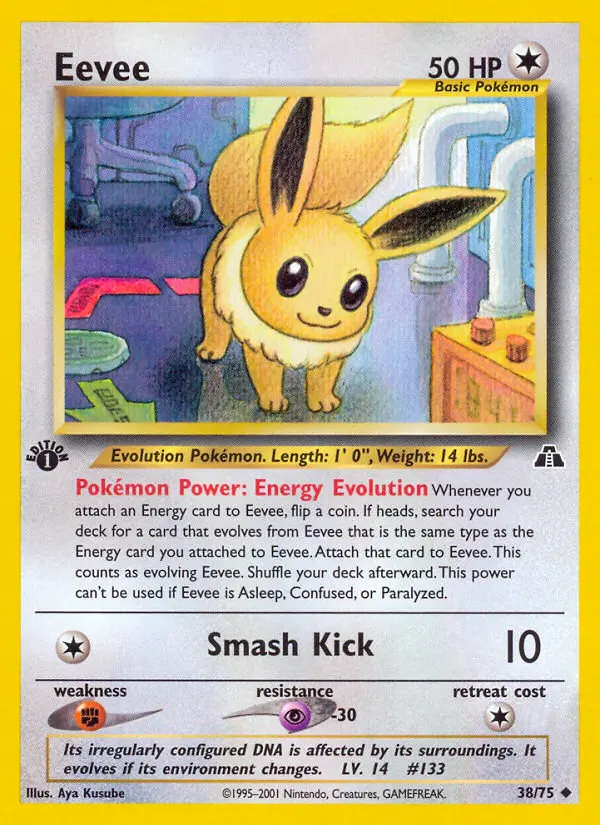 Eevee Uncommon Pokemon card #38 from Neo Discovery