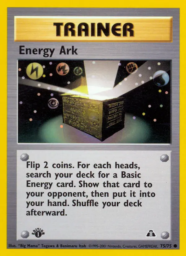 Energy Ark Common Pokemon card #75 from Neo Discovery
