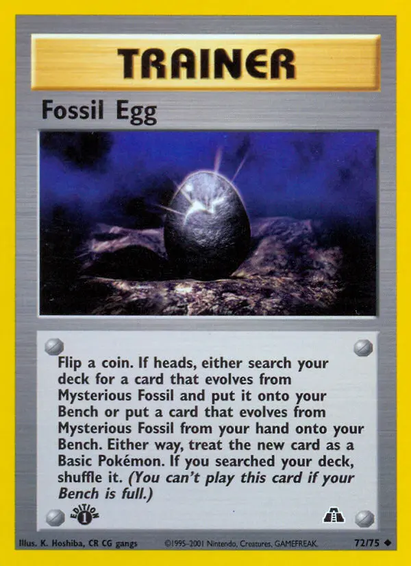 Fossil Egg Uncommon Pokemon card #72 from Neo Discovery