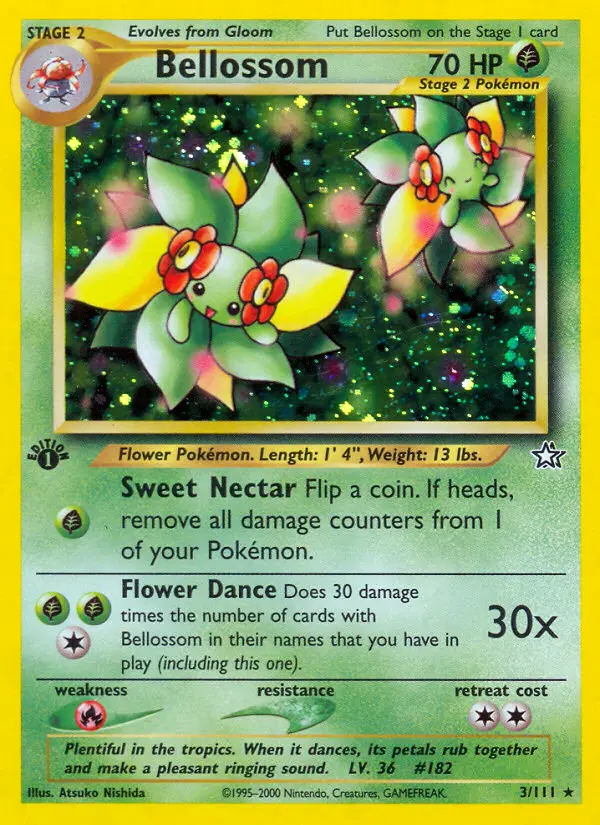 Bellossom Rare Pokemon card #3 from Neo Genesis